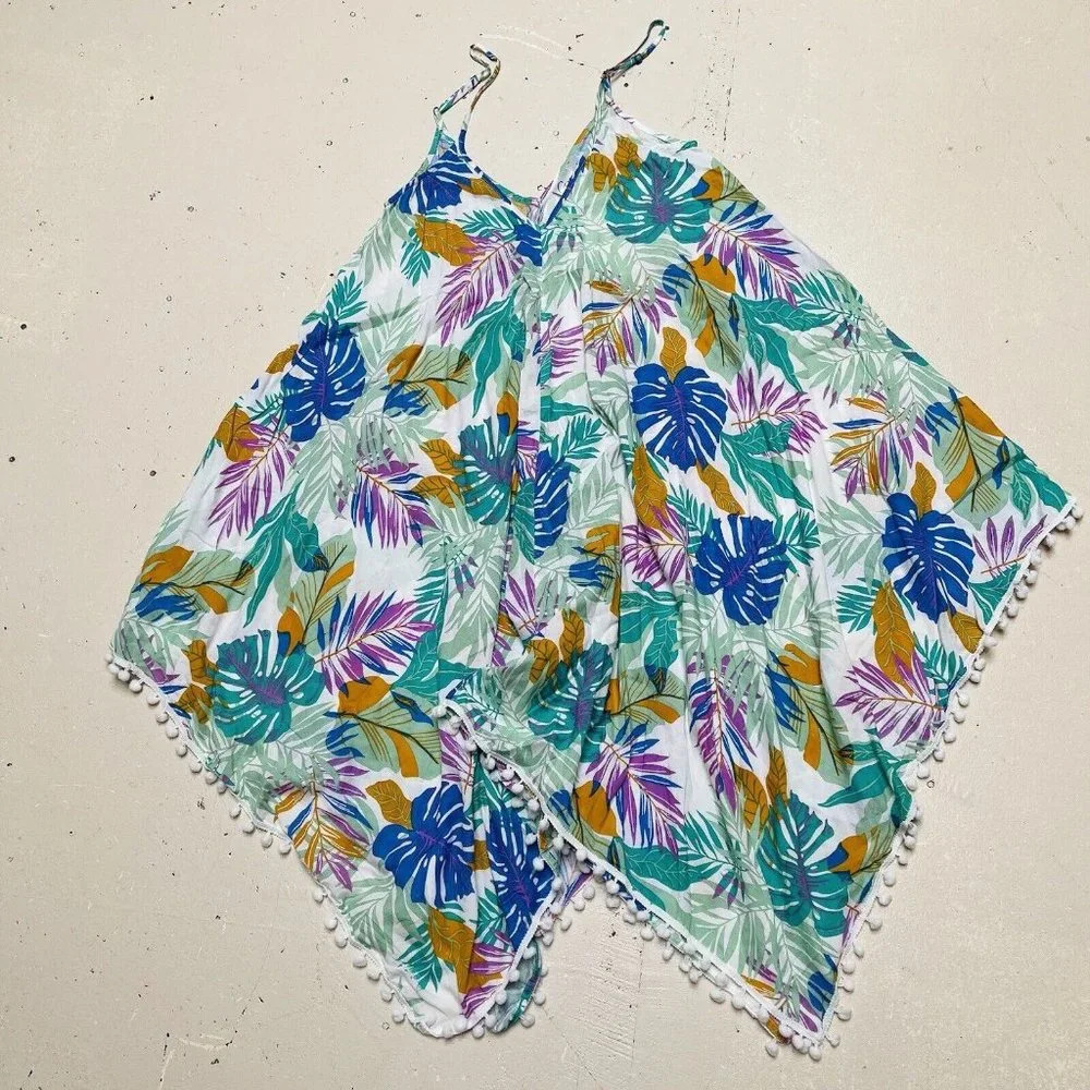 Goa Beachwear by Japna Beach Dress Womens Medium Tropical Swim Cover Up Floral‎